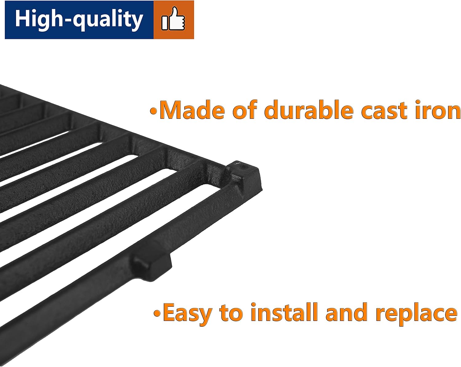 DELSbbq Rejillas de cocina de hierro fundido de 19.5 pulgadas para parrilla de gas Weber Genesis E-310 E-320 E-330, Genesis S-310 S-320 S-330,