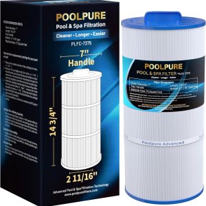 POOLPURE Filtro de repuesto para PCD75N, Unicel C-7375, Caldera 73531, Filbur FC-3964, 1019301, AK-60032, APCC7500, 17543, 75 pies cuadrados POOLPURE Filtro de repuesto para PCD75N, Unicel C-7375, Caldera 73531, Filbur FC-3964, 1019301, AK-60032, APCC7500, 17543, 75 pies cuadrados