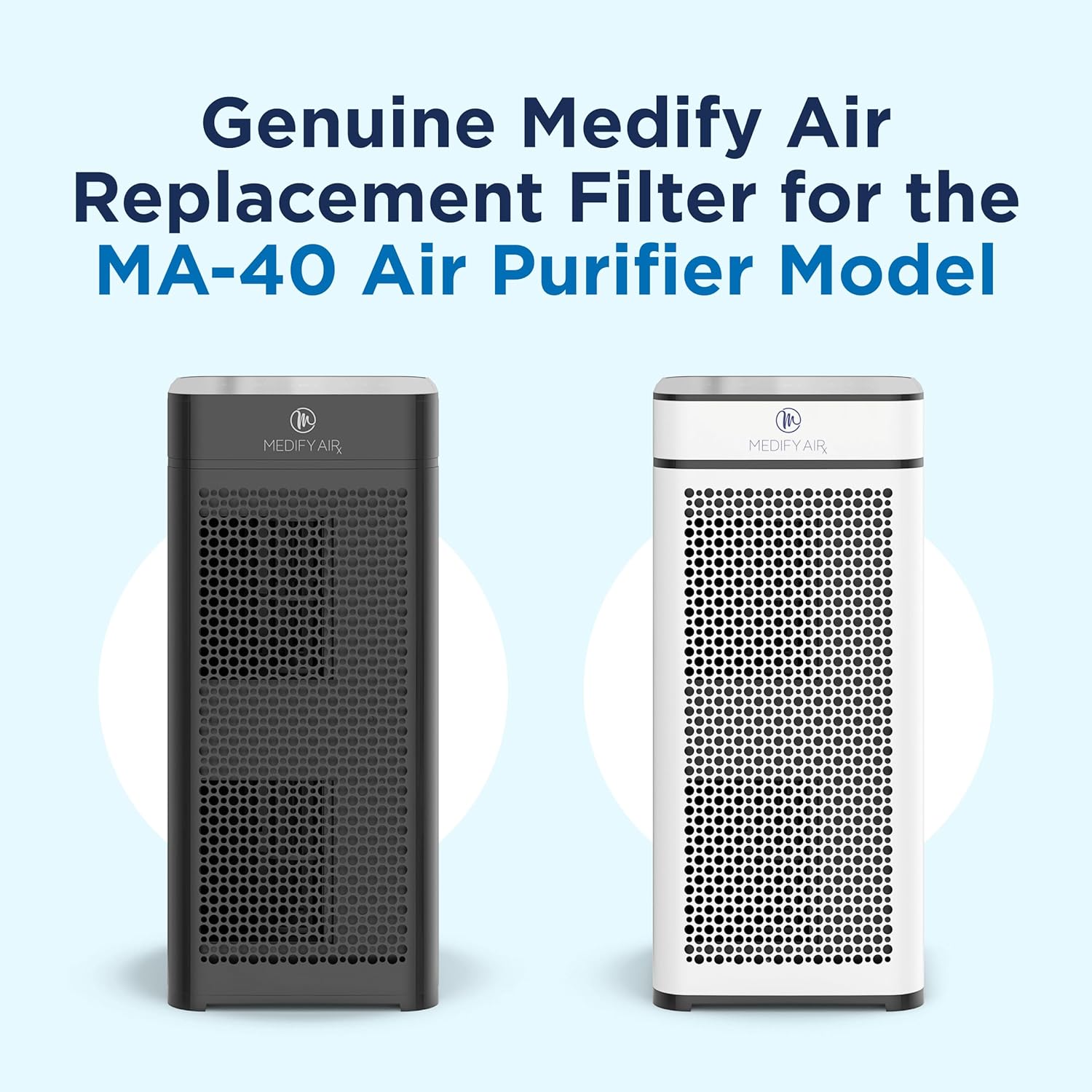Medify Air MA-40 Filtro de repuesto genuino  para alérgenos, humo de incendios forestales, polvo, olores, polen, caspa de mascotas  3 en 1 con