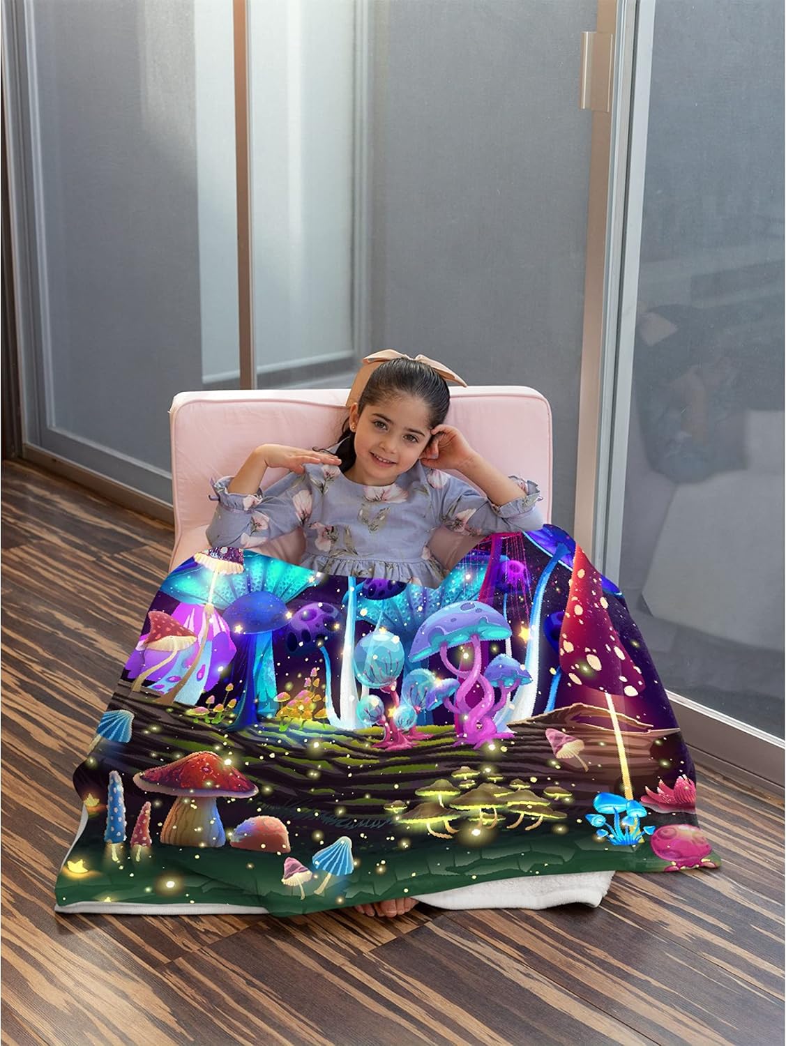 Manta de hongos, ultra suave, cálida y ligera, de franela de forro polar de microespecies de biología, traje para cama, sofá, viajes, decoración del