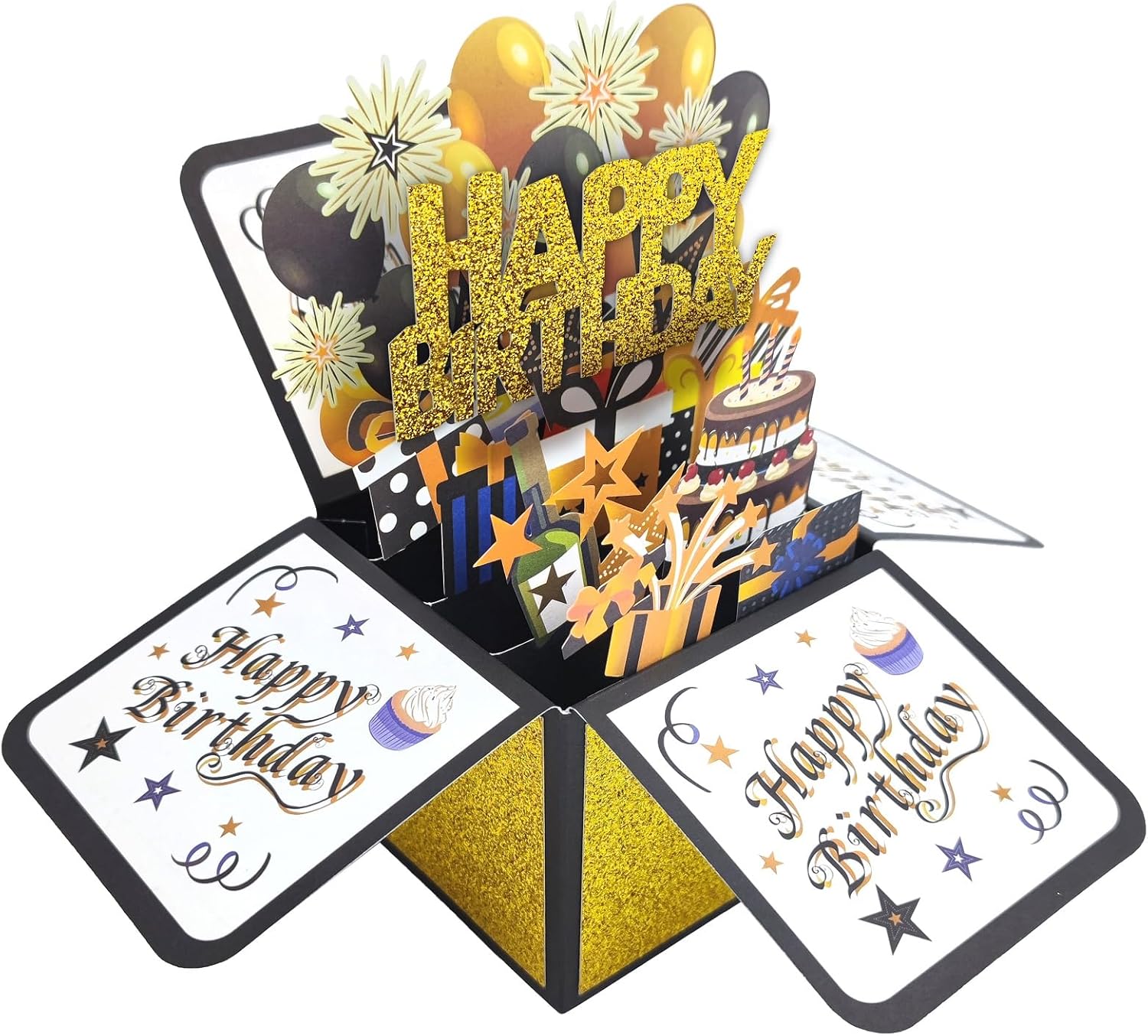 SUUYOO Tarjeta de regalo de cumpleaños emergente, tarjeta de feliz cumpleaños 3D, regalos de cumpleaños para hombres y mujeres