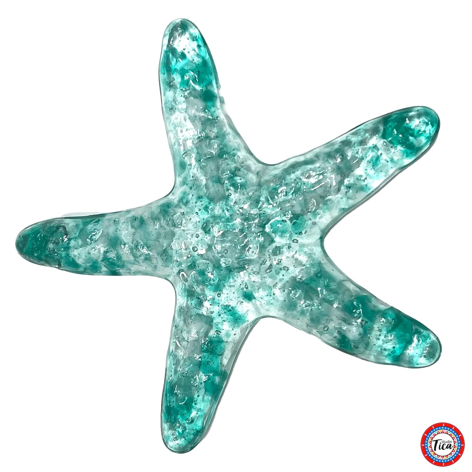 Glass Starfish – Emerald Collection – Handmade Sea Ornament and Paperweight – Beach – Nautical – Unique gift – 2024 Edition