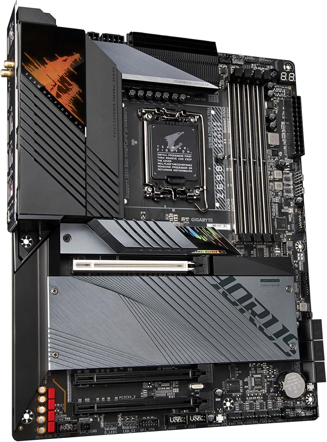 GIGABYTE Z690 Aorus Ultra (LGA 1700Intel Z690ATXDDR5Quad M.2PCIe 5.0USB 3.2 Gen2X2 Tipo CWiFi 62.5GbE LANplaca base para juegos)