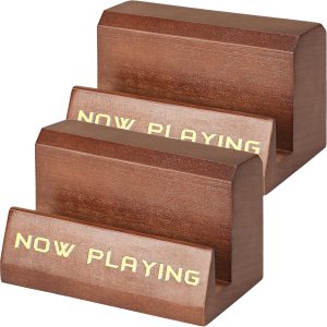 Yalikop Now Playing – Soporte para discos de vinilo, 2 piezas, soporte para discos de vinilo de madera, soporte de almacenamiento de discos Yalikop Now Playing – Soporte para discos de vinilo, 2 piezas, soporte para discos de vinilo de madera, soporte de almacenamiento de discos