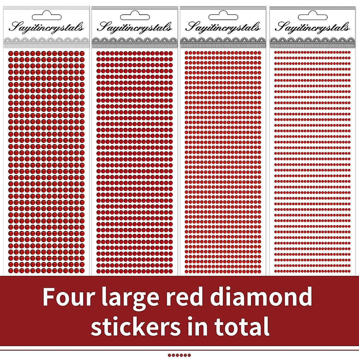 3090 calcomanías de cristales de Navidad con gemas para la cara, ojos de 3450.236 in con diamantes de imitación rojos para cara, joyas corporales,