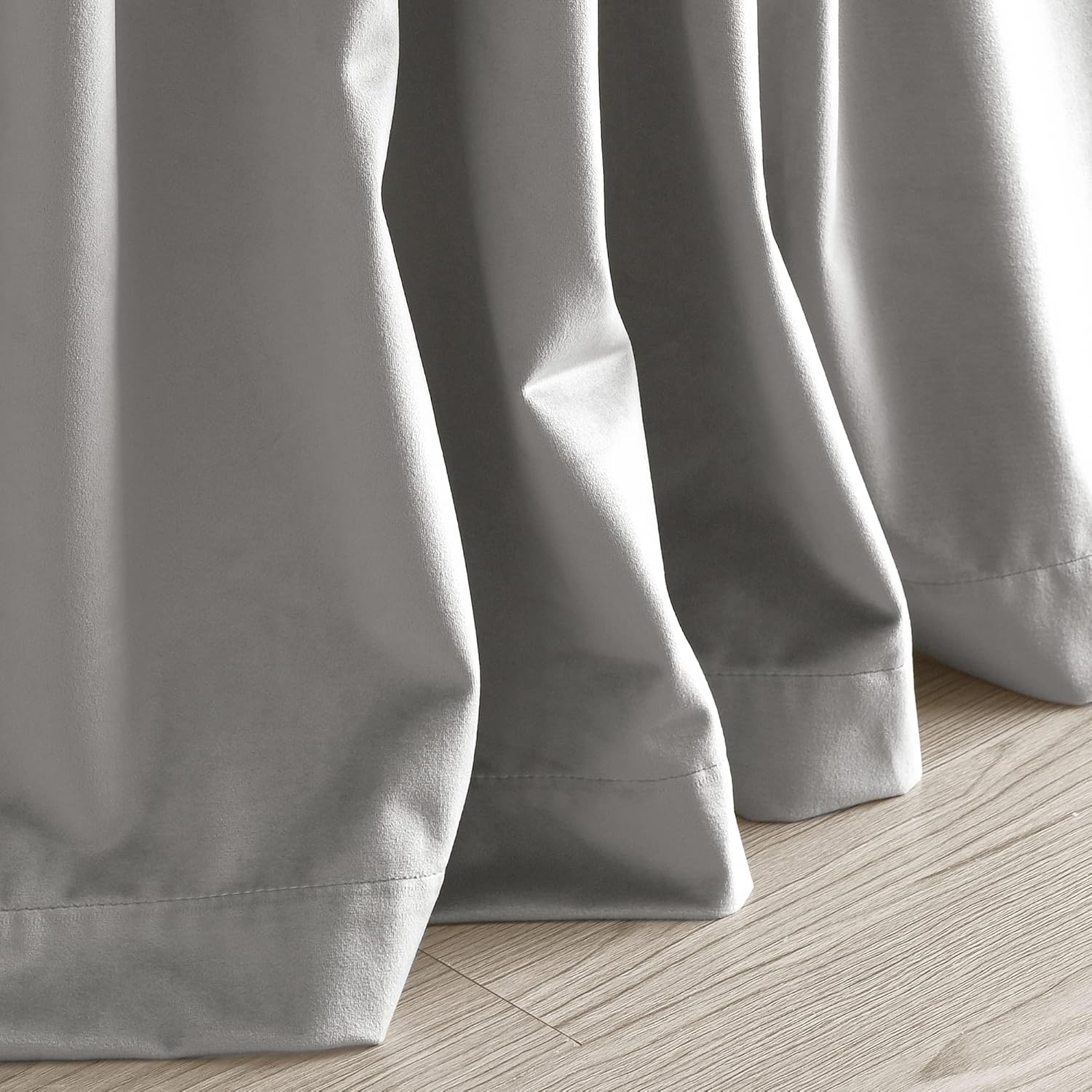 Lush Decor Prima Velvet – Par de paneles de cortinas para ventana con pestaña trasera y bolsillo para cortinero, 84 pulgadas de largo x 54 pulgadas