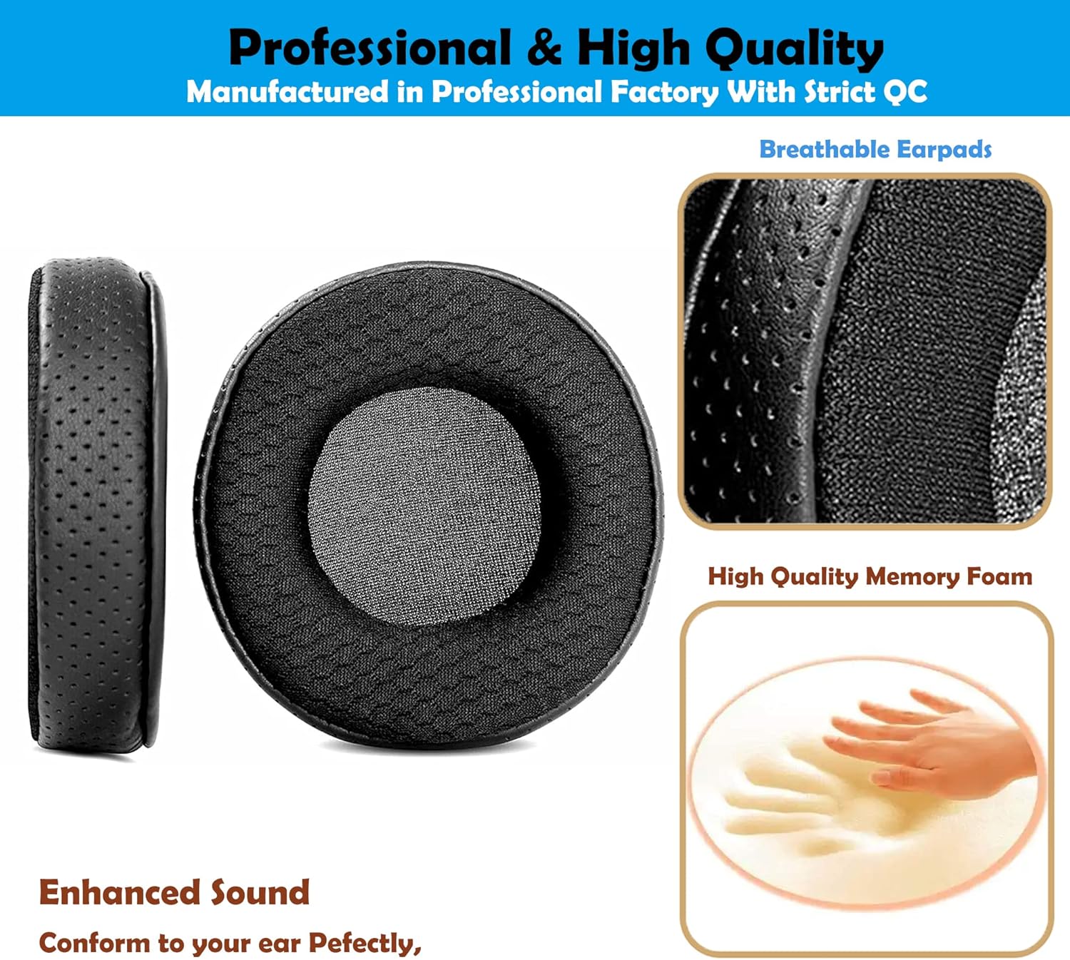 DowiTech Almohadillas de repuesto transpirables para auriculares compatibles con Aiaiai TMA-1 TMA1 TMA-2 TMA2 Auriculares
