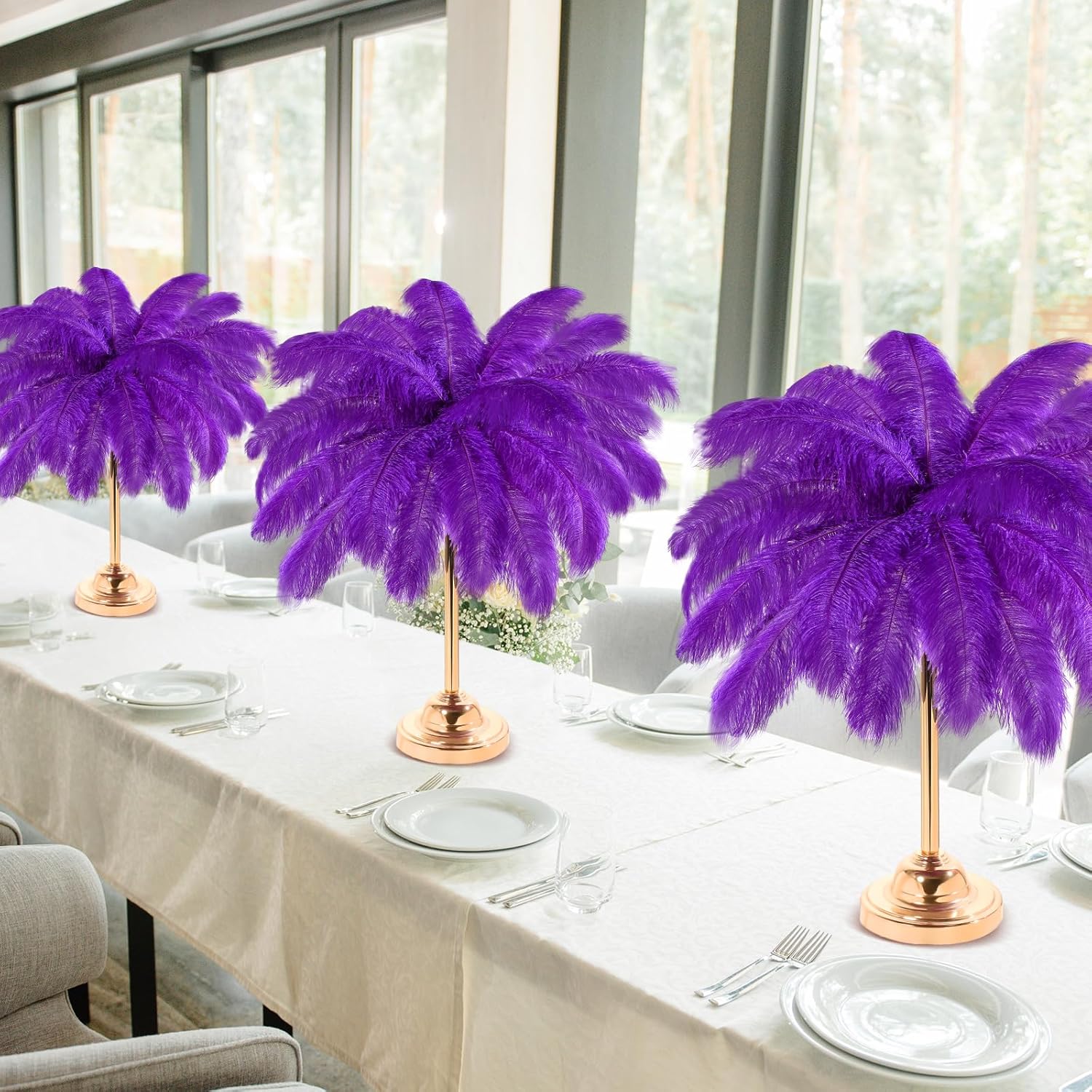 30 plumas de avestruz naturales grandes de 18 a 20 pulgadas a granel para centros de mesa de boda, centros de mesa, decoración del hogar, arreglos