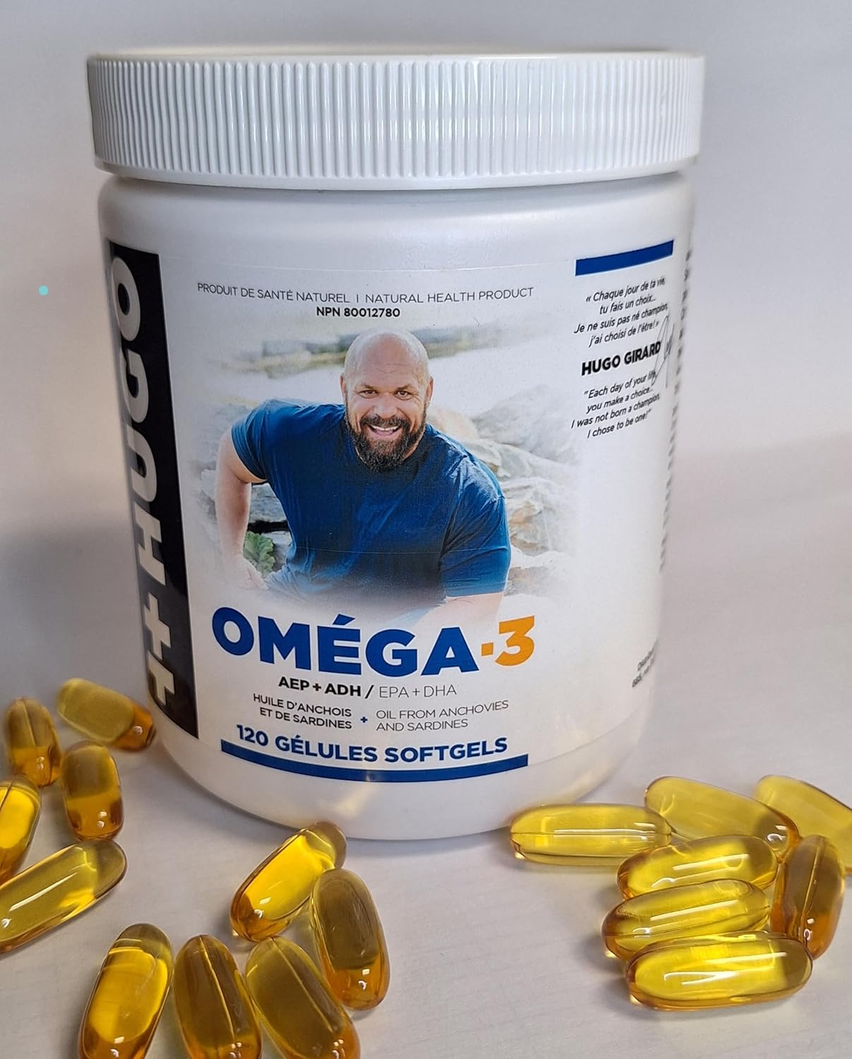 ++Hugo Omega-3 Cápsulas Nutrición Girard 120 Cápsulas EPA+DHA+Aceite de Anchoa y Sardina