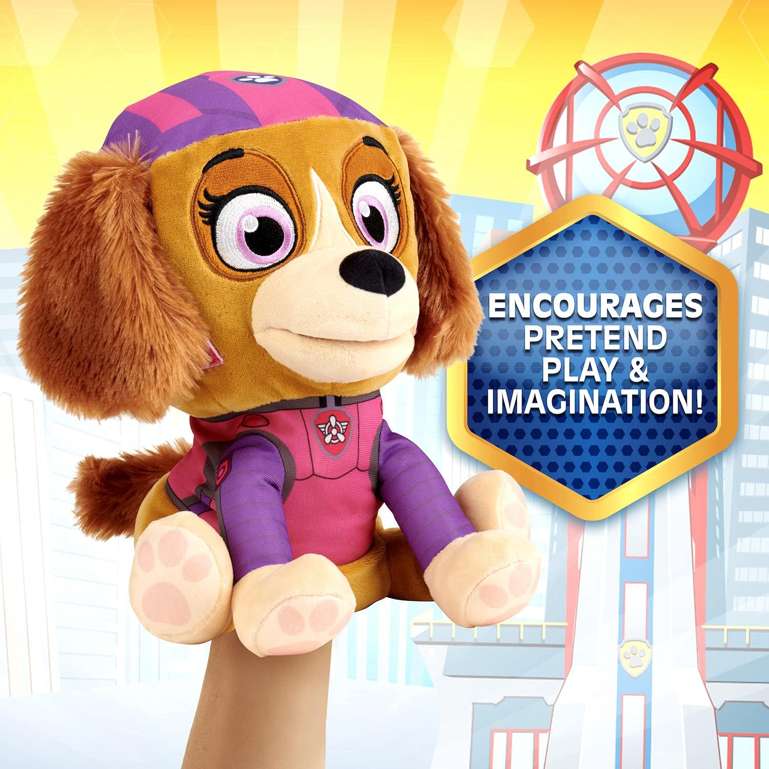 WowWee Paw Patrol The Movie Skye Play & Say Interactive Puppet – Marioneta de mano con sonidos