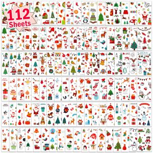 Partywind 112 hojas (1200 estilos) tatuajes temporales para niños para regalos de Navidad, suministros de fiesta de Navidad, regalos de vacaciones, Partywind 112 hojas (1200 estilos) tatuajes temporales para niños para regalos de Navidad, suministros de fiesta de Navidad, regalos de vacaciones,