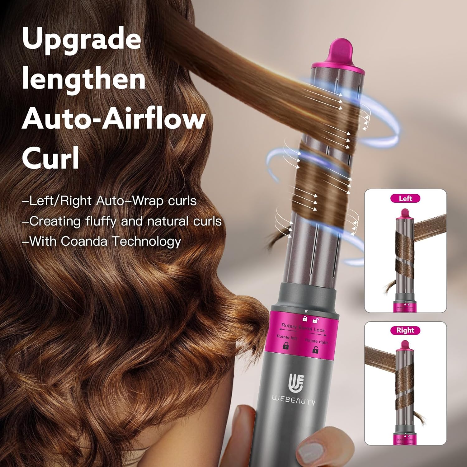 webeauty – Cepillo secador de pelo, 5 en 1, un solo paso, juego de cepillos de aire caliente profesionales para secado rápido, secado de rizos,
