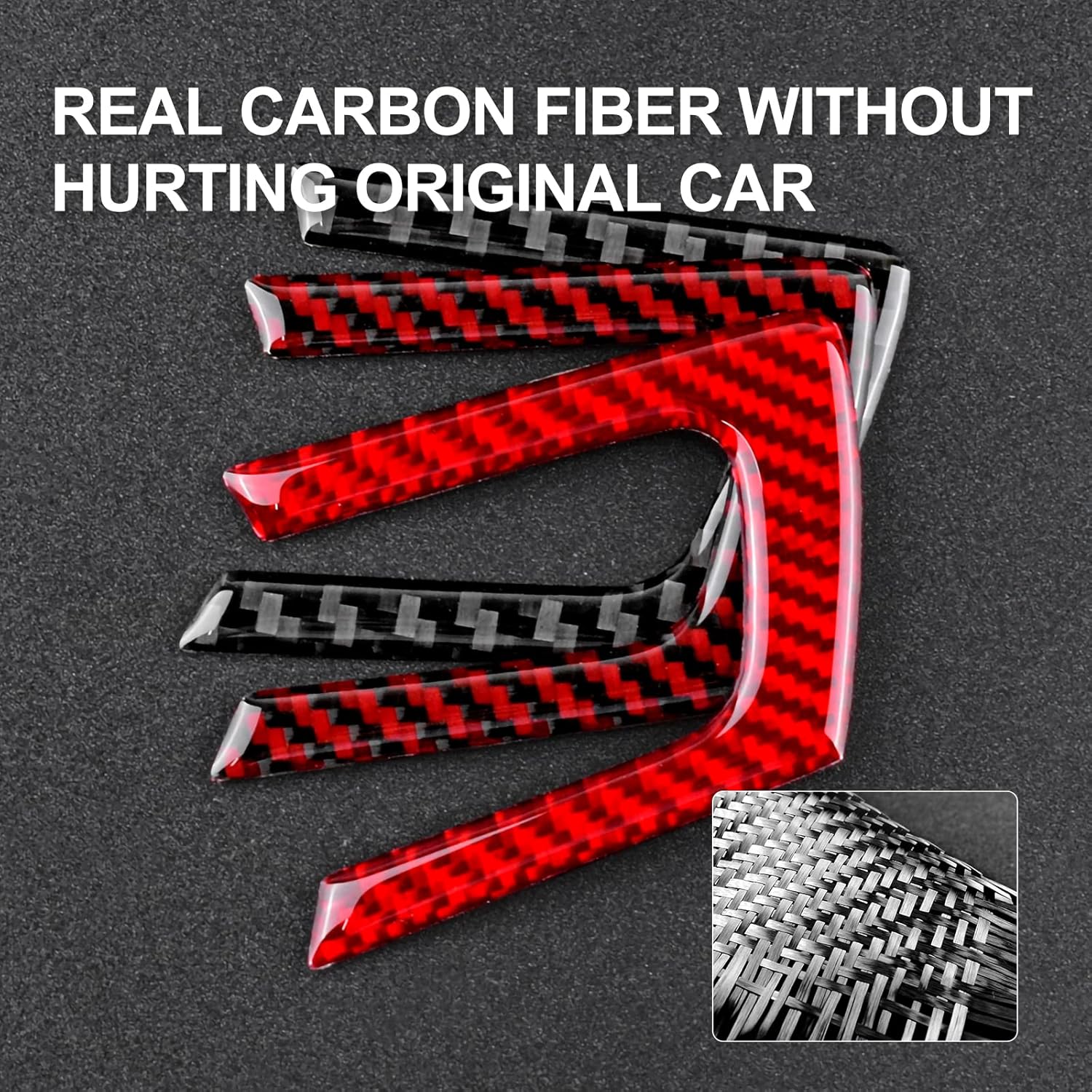Fibra de carbono, para Mazda, marco de botón de volante, decoración para Mazda MX-5, MIATA MX5, 2006, 2007, 2008, 2009, 2010, 2011, 2012, 2013,
