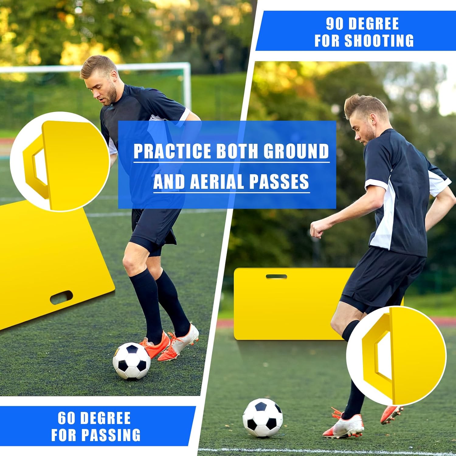 Deekin Soccer Rebounder with 2 Angles Foldable Soccer Training Wall Board for Passing and Shooting Practice