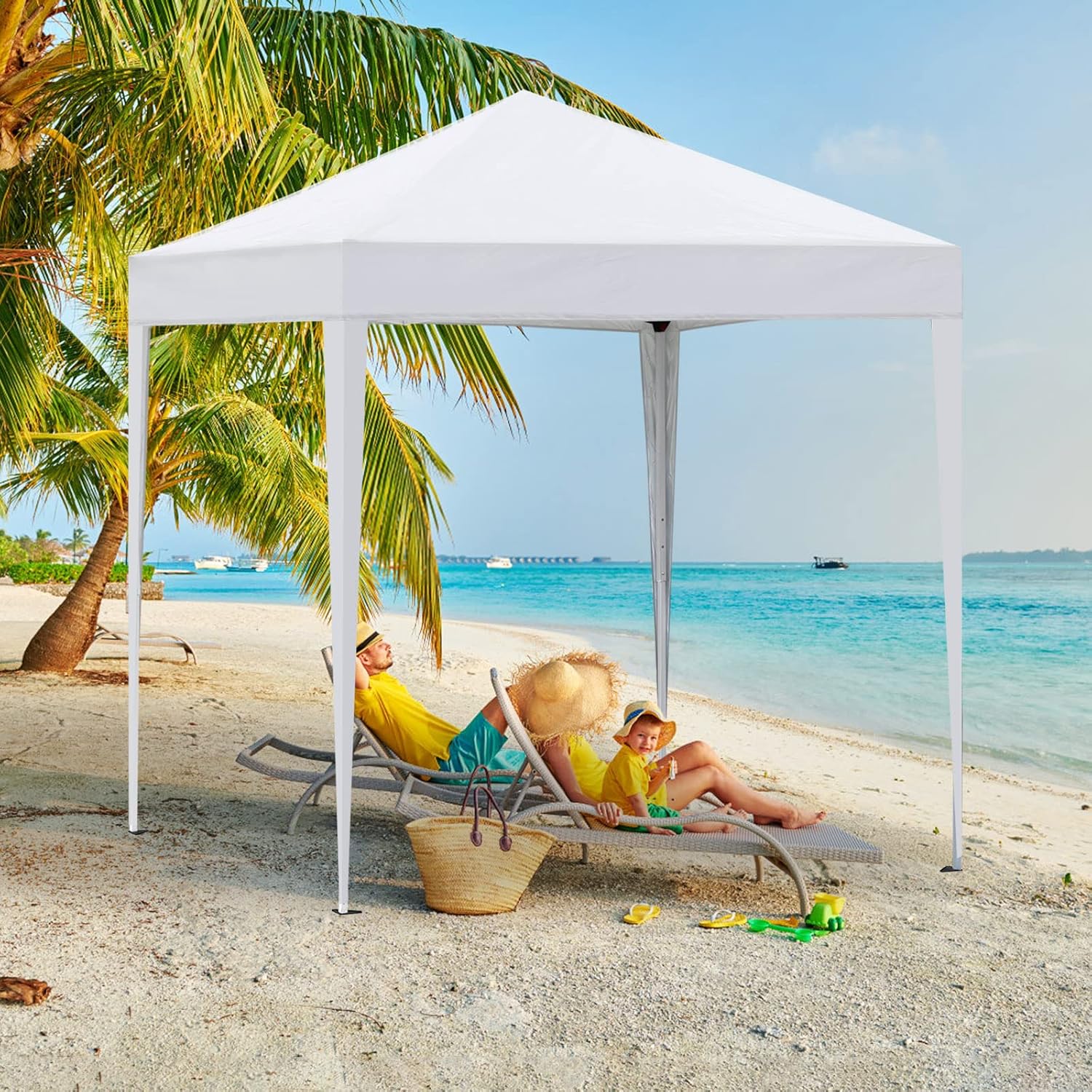 TUKAILAi Gazebo portátil desplegable de 10 x 10 pies, toldo instantáneo resistente al agua y a los rayos UV con 4 paneles laterales y bolsa de
