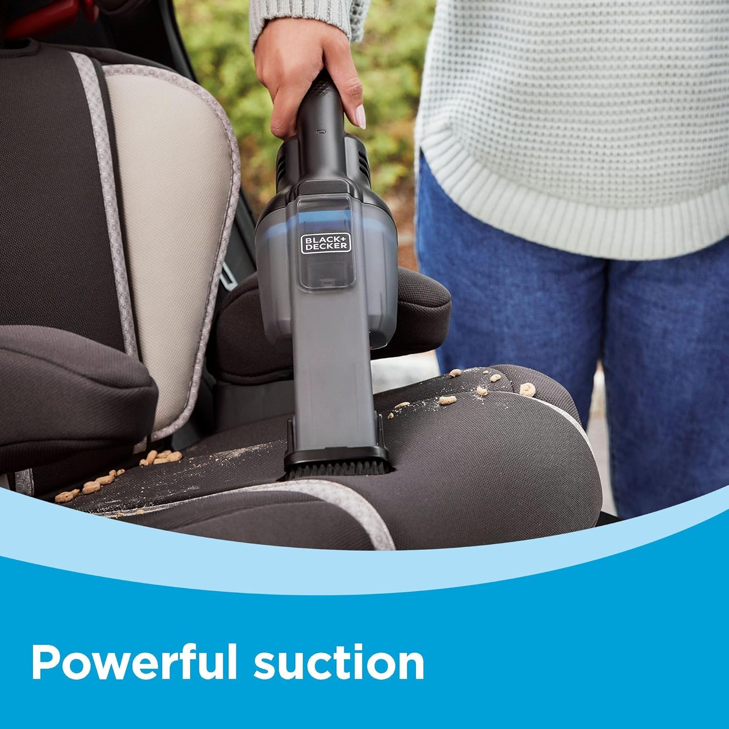 BLACK+DECKER Dustbuster blast Aspiradora de mano inalámbrica con cargador y herramienta para hendiduras (HNVD220J00)