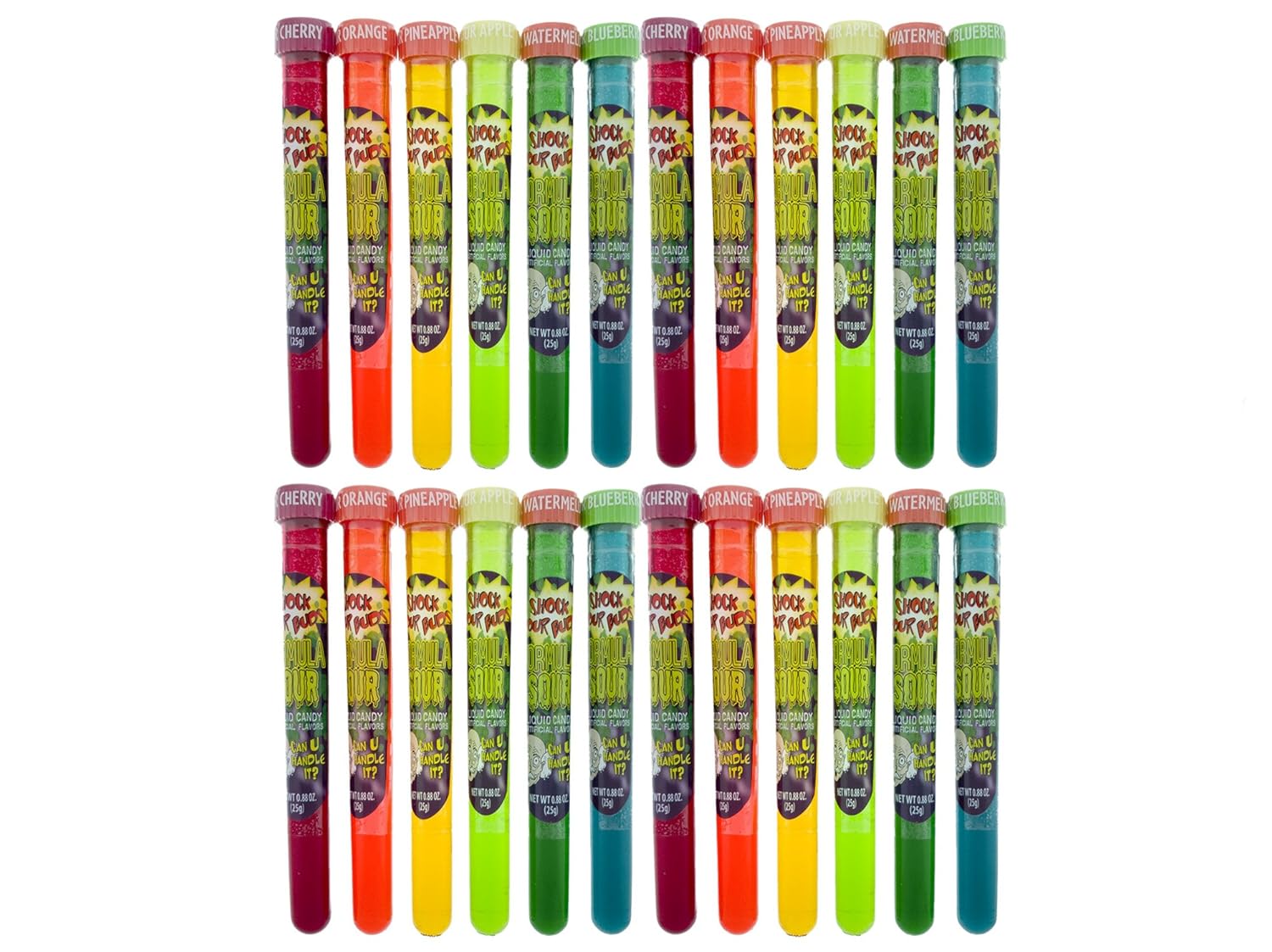 Formula Sour-Test Tube Liquid Sour Candy (Cantidad 24 Tubos)