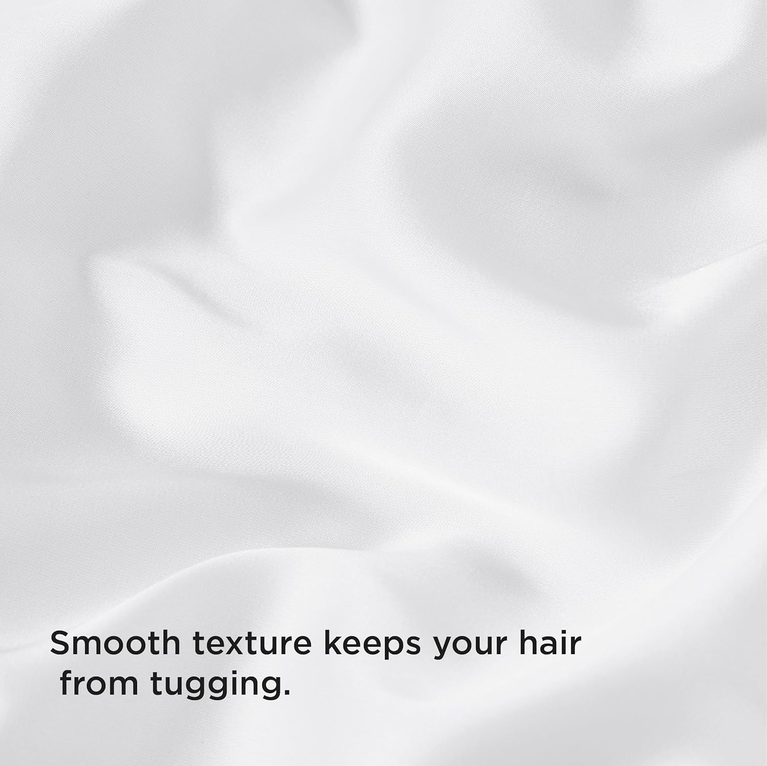 Bedsure Funda de almohada de satén sedoso para el cabello, fundas de almohada de satén blanco tamaño estándar con cremallera, paquete de 2 unidades,
