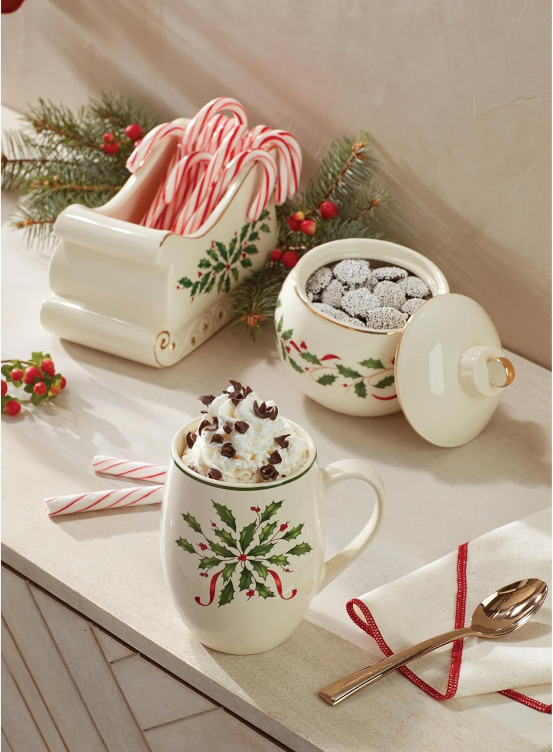 Lenox 890765 – Tarro de caramelos de adorno navideño