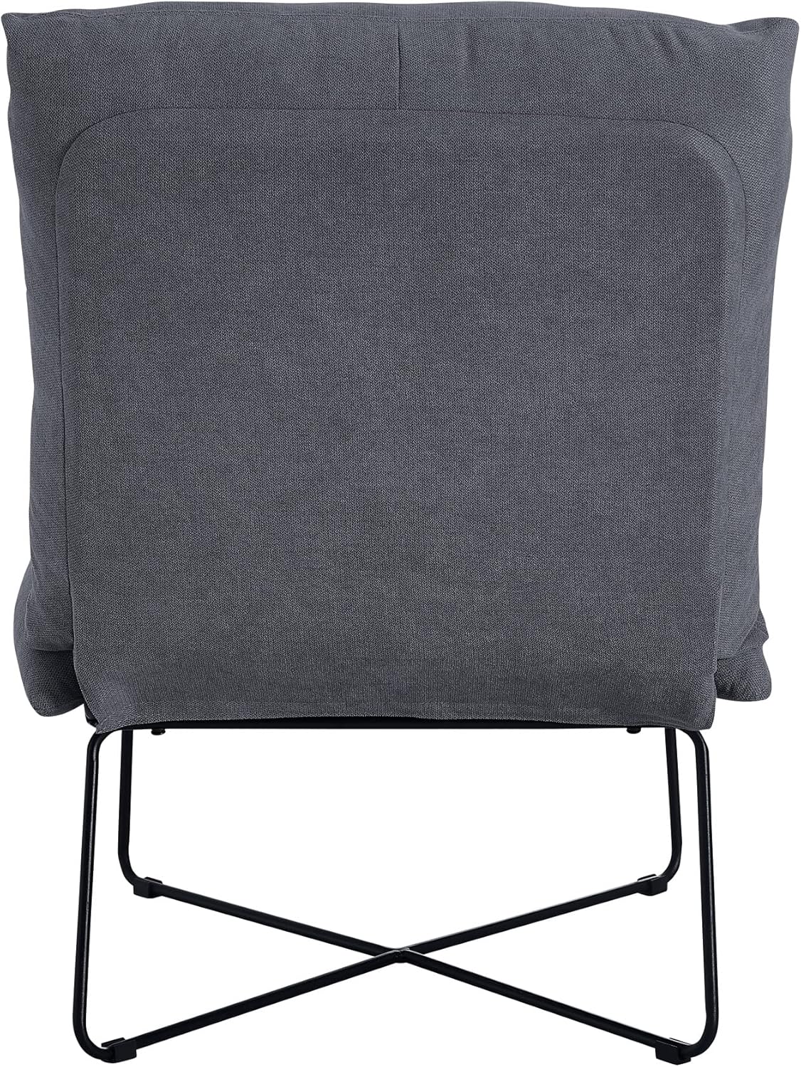 Classic Brands Eternity – Silla decorativa tapizada sin brazos, gris oscuro, moderna de mediados de siglo, ergonómica