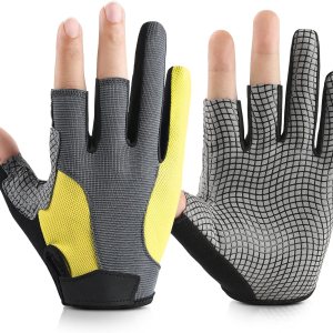 Guantes de pesca con 3 dedos cortados guantes de protección solar para hombres y mujeres, kayak, vela, remo, canoa, ciclismo, senderismo Guantes de pesca con 3 dedos cortados guantes de protección solar para hombres y mujeres, kayak, vela, remo, canoa, ciclismo, senderismo