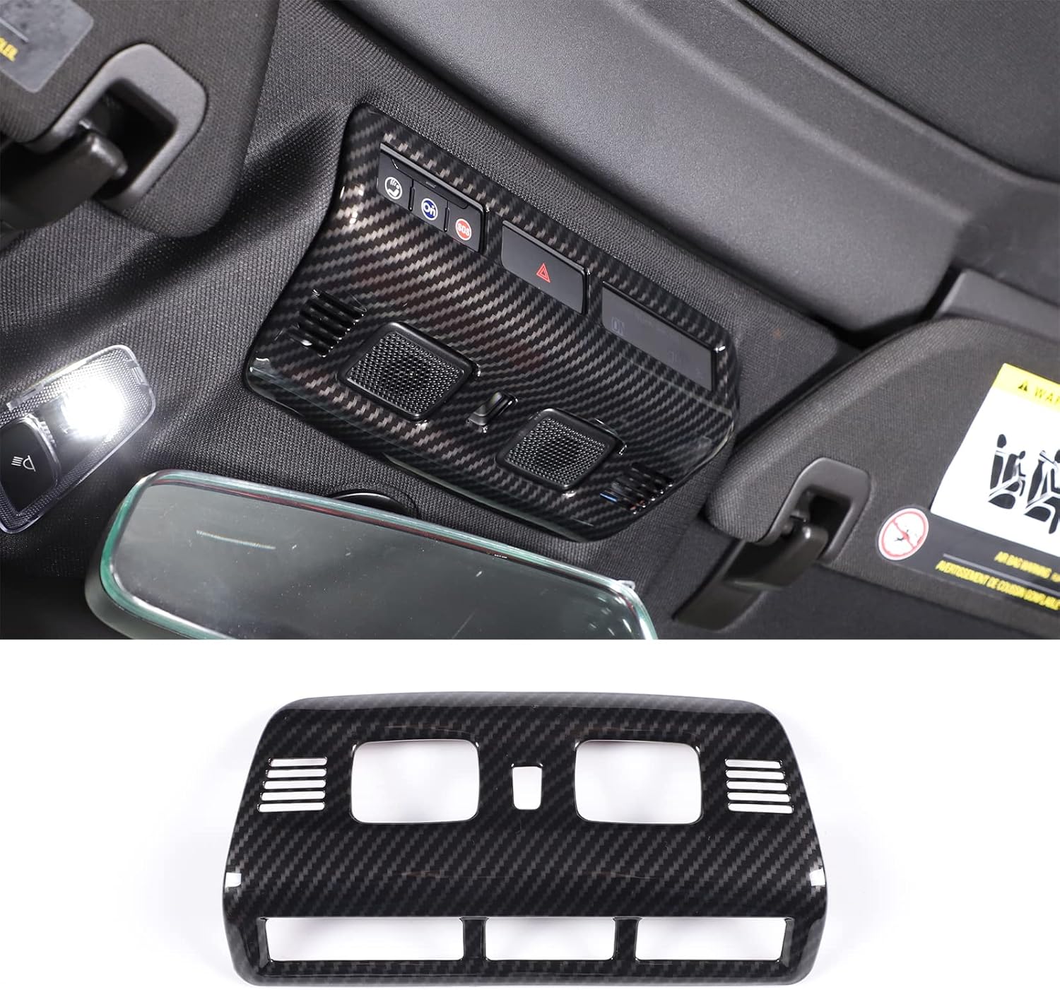 Cubierta de luz de lectura superior para automóvil, compatible con Chevrolet Corvette C8 2020-2023, accesorios de cubierta de lámpara de lectura de