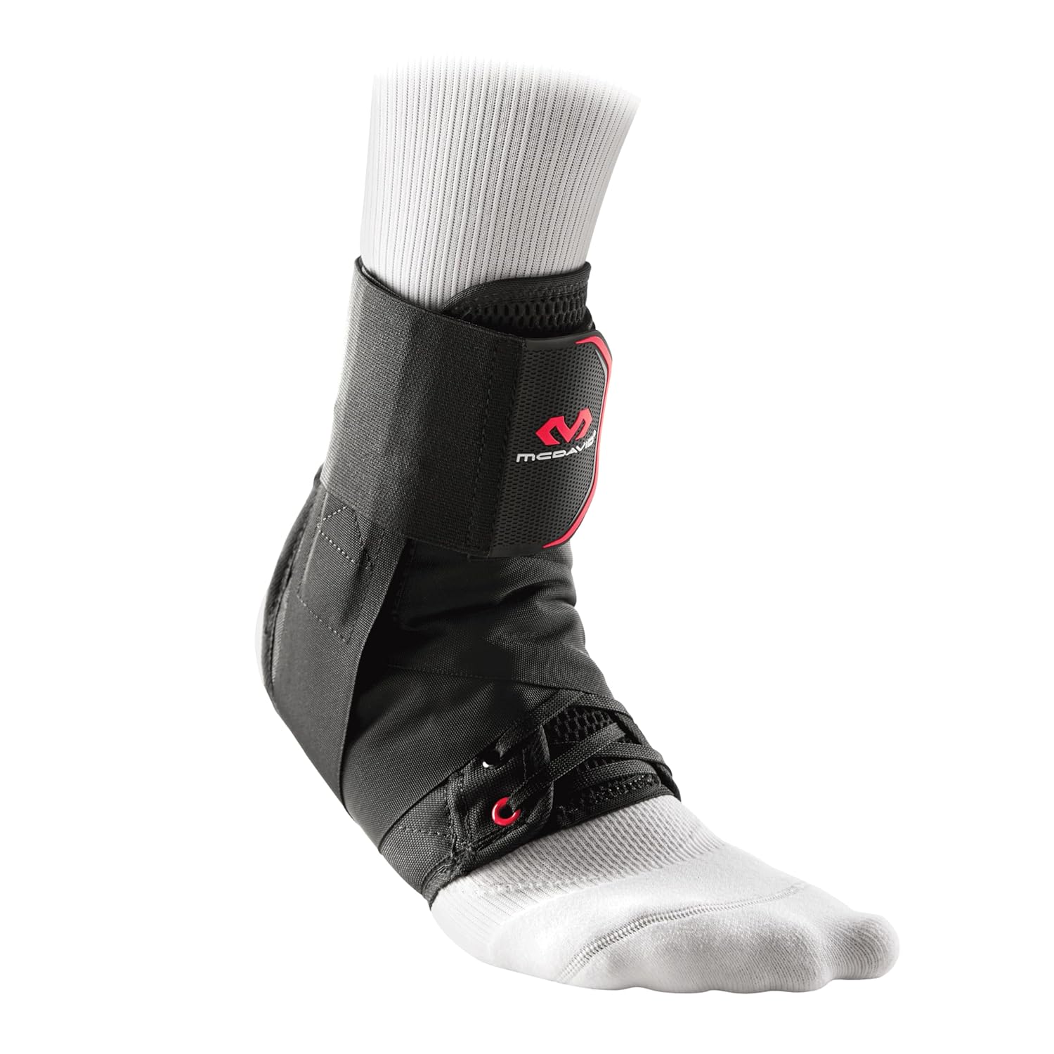 McDavid Tobillera ultraligera 195 con correa de figura 8, negro, XS