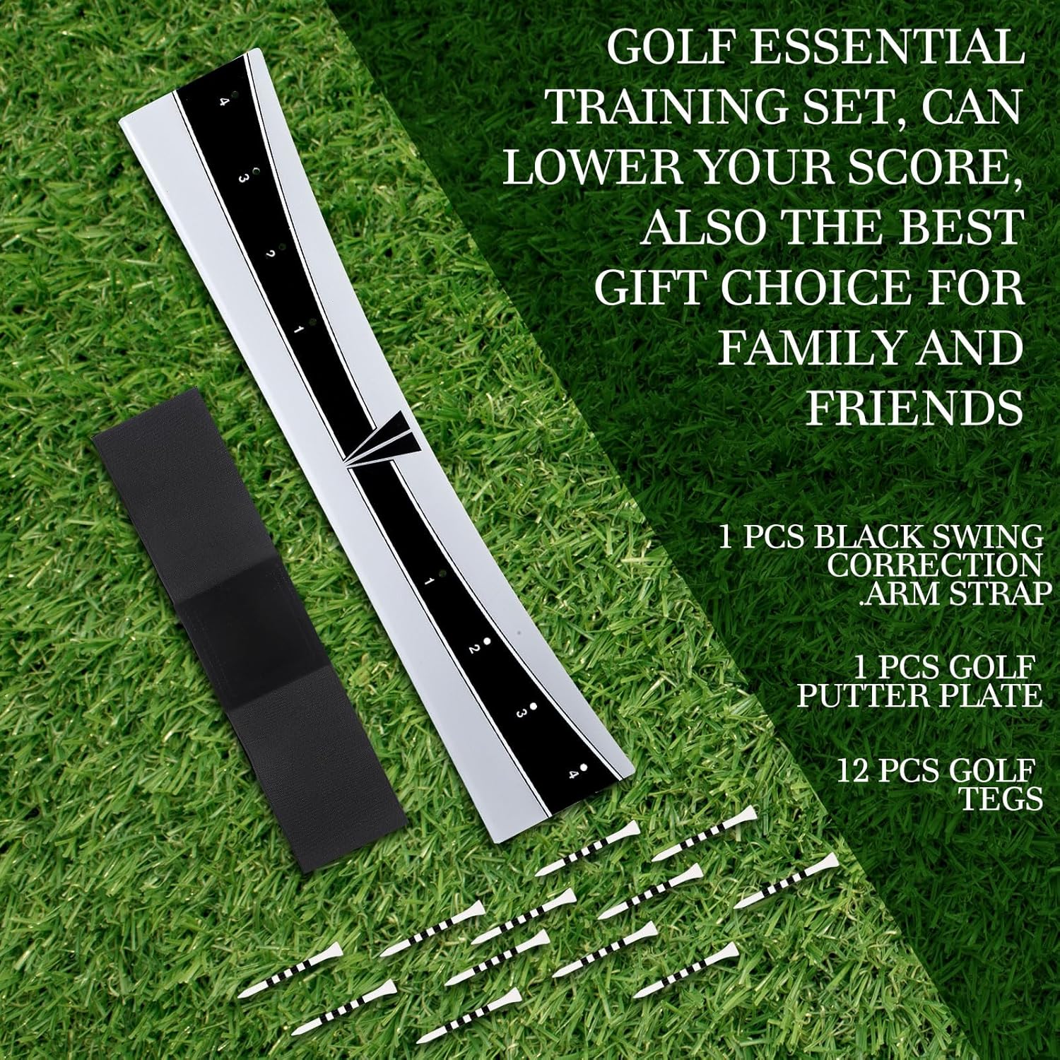 Carril de golf para poner borde de golf, riel de golf, ayuda de entrenamiento de swing de golf, pista de putting portátil para mejorar el putting,