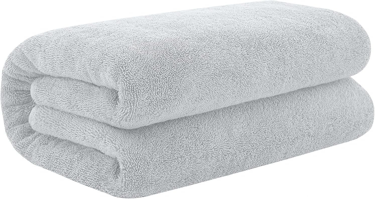 DAN RIVER Toalla de baño extragrande 100% algodón de 40 x 80 pulgadas, paquete de 1  toalla de baño extragrande de 21.16 ozm, altamente absorbente y