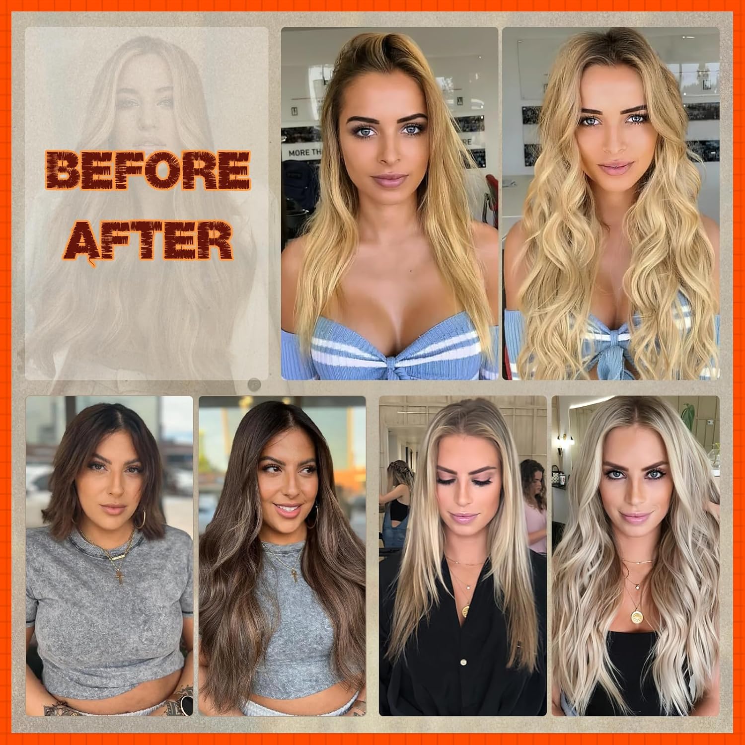 Benehair Extensiones de cabello humano real con clip, color rojo vino, 24 pulgadas de largo, lacio, Remy natural, cabeza completa, 8 unidades, 18