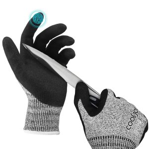COOLJOB A3 – Guantes de pesca resistentes a los cortes para hombres y mujeres, guantes de trabajo de seguridad para pantalla táctil con agarre de COOLJOB A3 – Guantes de pesca resistentes a los cortes para hombres y mujeres, guantes de trabajo de seguridad para pantalla táctil con agarre de