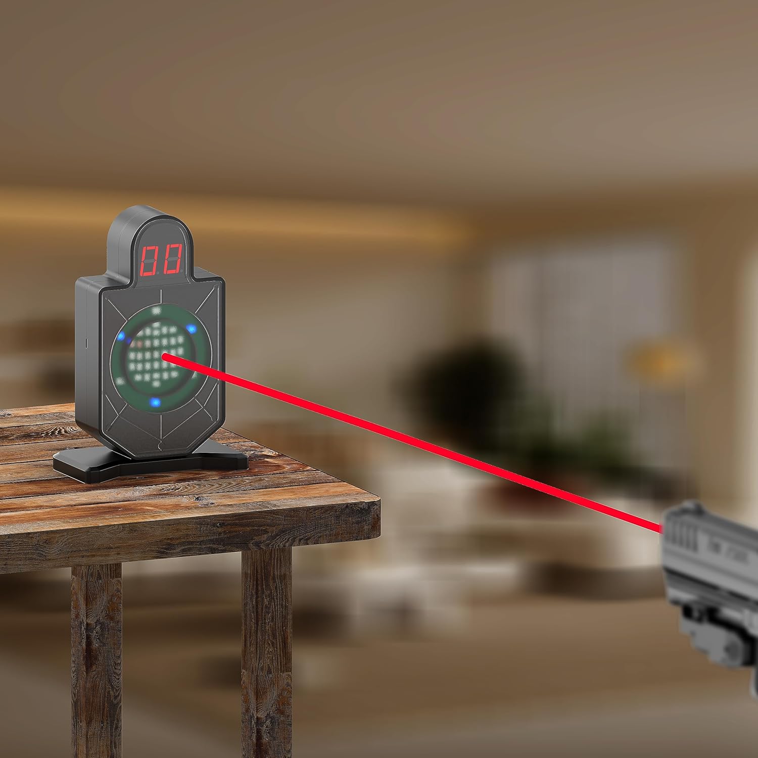 Entrenador láser portátil objetivo y sistema de entrenamiento láser para disparo láser reactivo y práctica de fuego seco, entrenador láser y conteo