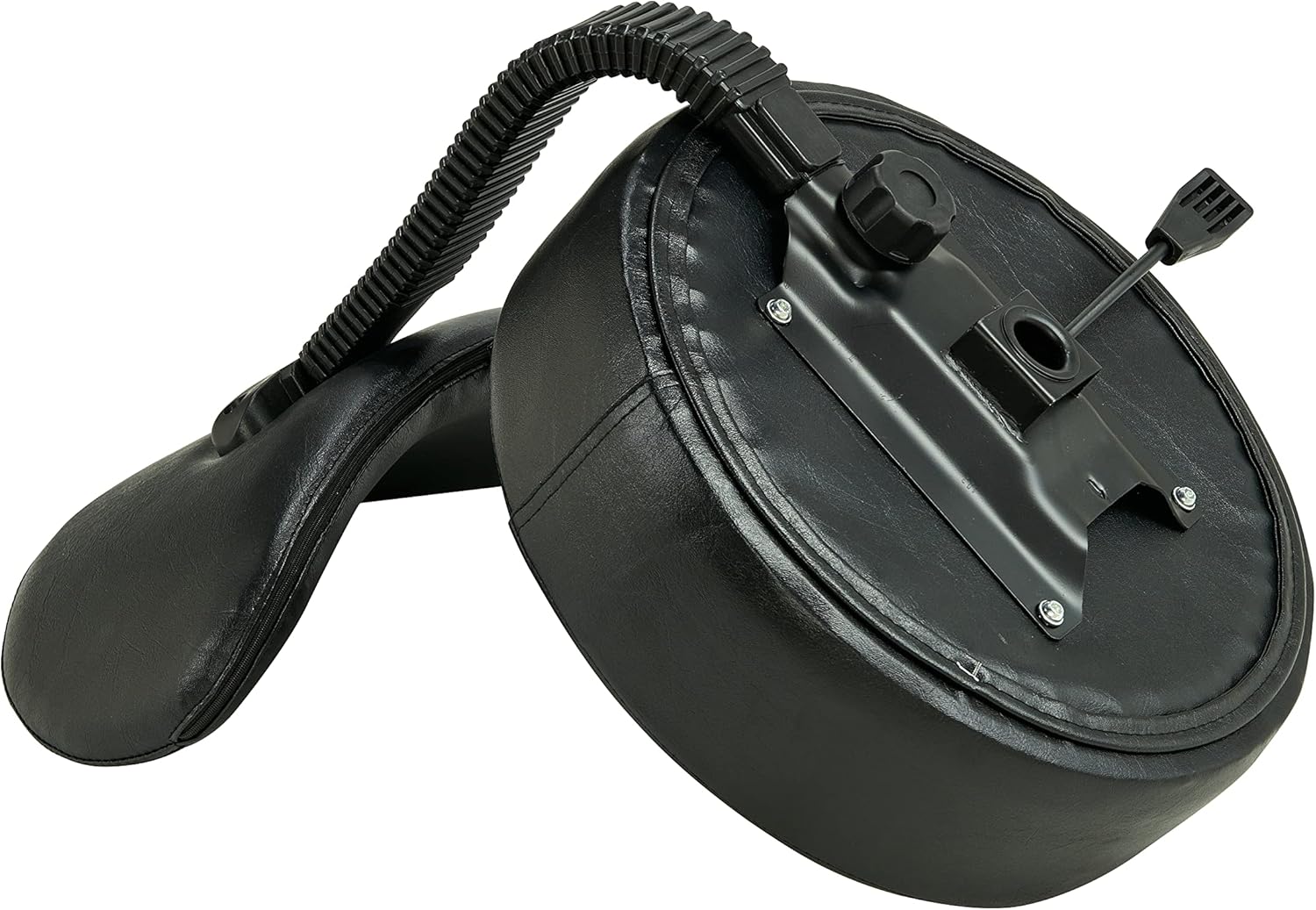 Taburete giratorio negro con ruedas, acolchado grueso y resistente, taburete ajustable con ruedas para médico, médico, salón de masajes, oficina,