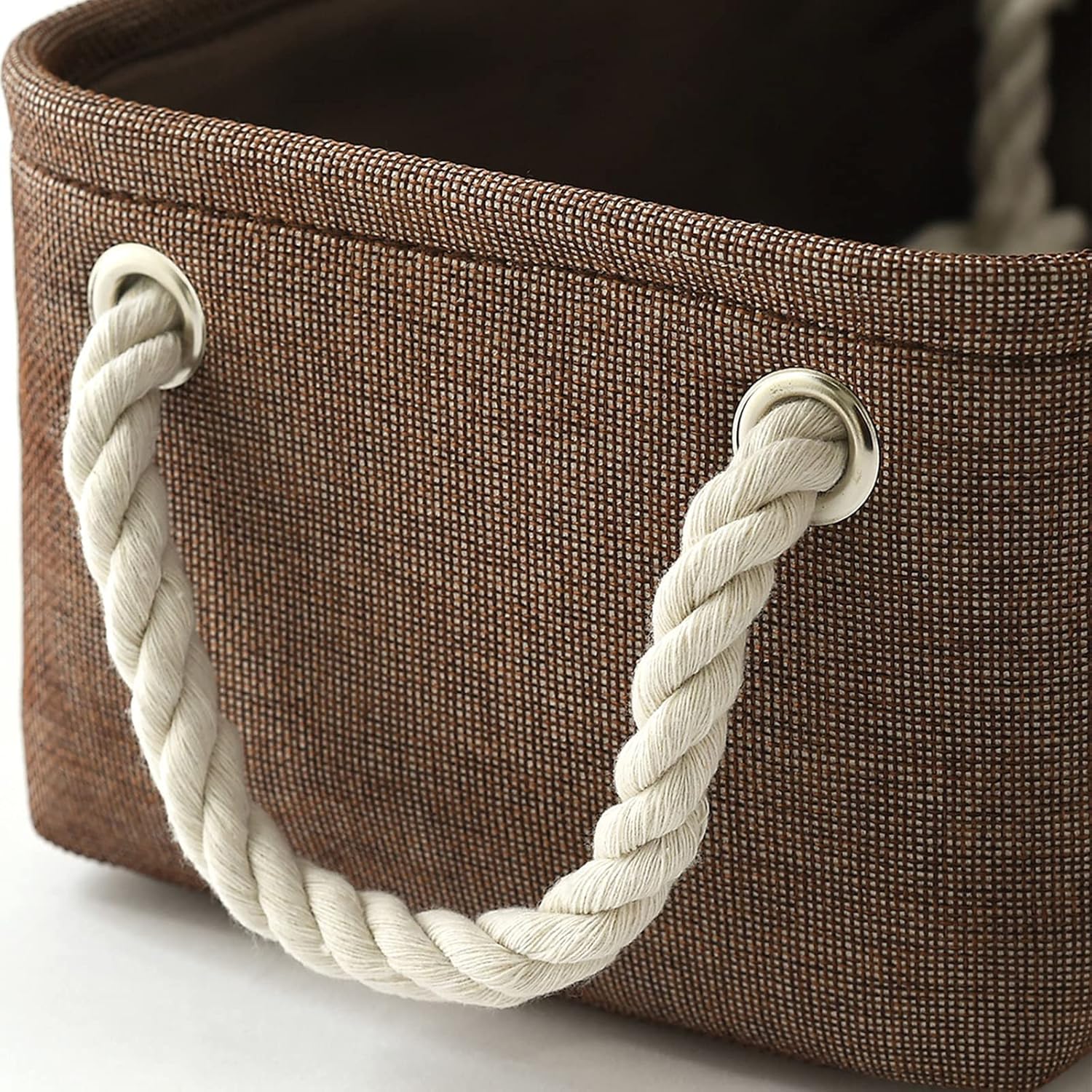 TheWarmHome Cesta de almacenamiento para organizar, 12 x 8 x 5 pulgadas, paquete de 6 contenedores de almacenamiento plegables para estantes con