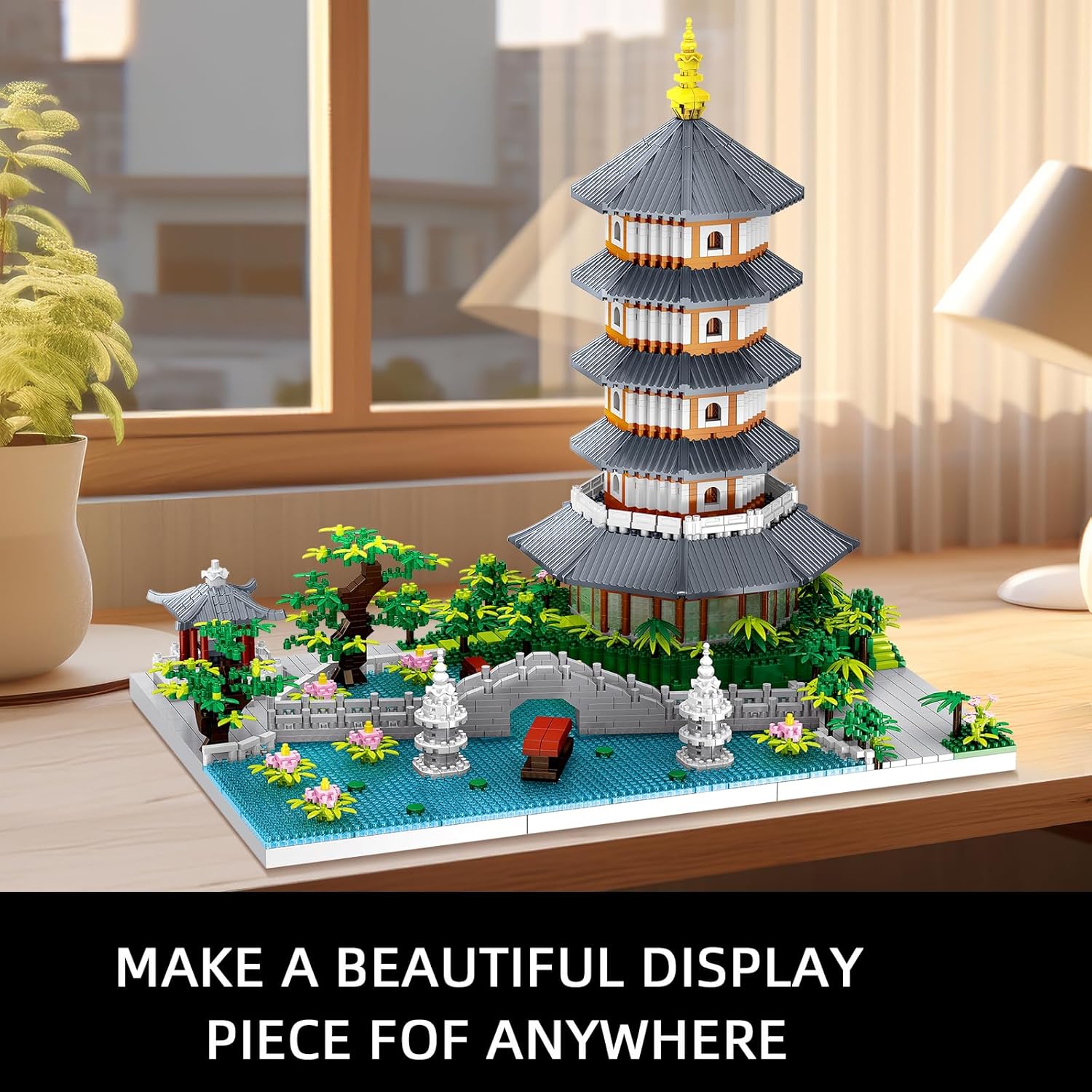 NEWABWN Juego de microbloques de construcción de arquitectura china, juego de construcción creativa, juguetes regalos para adultos y niños a partir