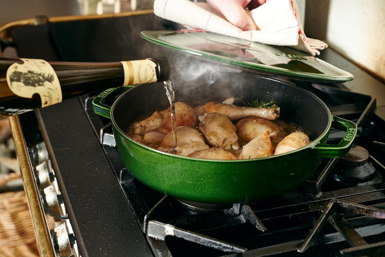 STAUB 40511-478-0 Chistera (hierro fundido, 11.0 in), color verde albahaca