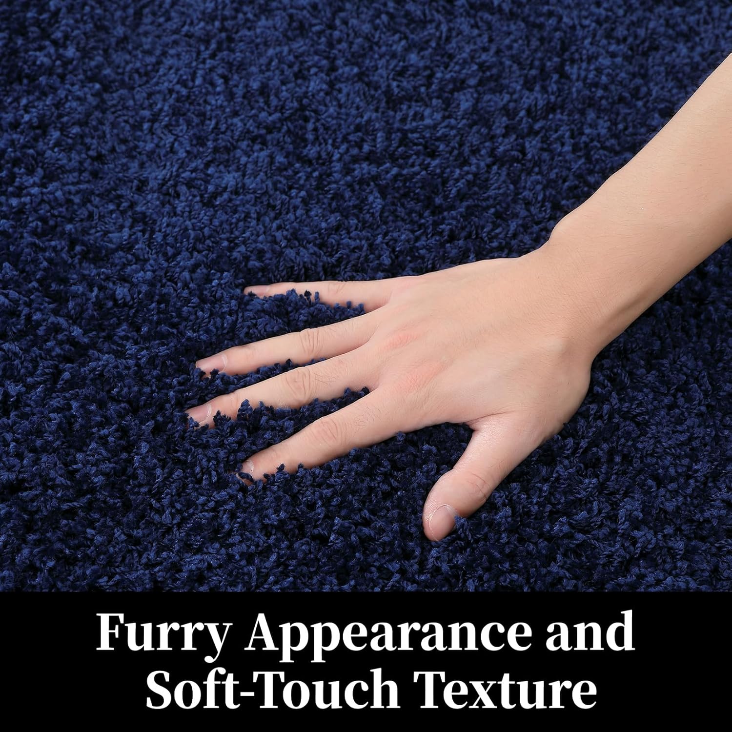 GlowSol Area Rugs – Alfombras lisas de 5 x 8 pies, alfombra gruesa de felpa mullida, alfombra de área de pelo bajo, no desprende pelusa, alfombra