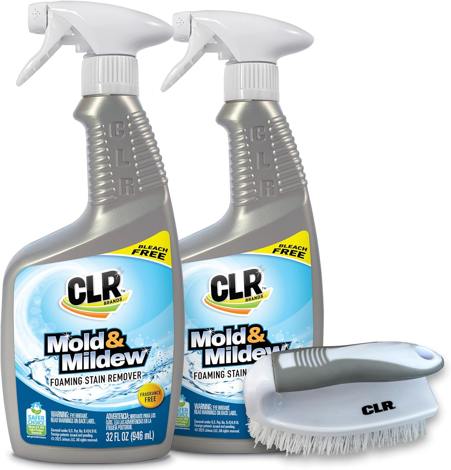 CLR Mold & Mildew Clear – Spray removedor de manchas sin blanqueador, funciona en azulejos de baño, vidrio, tela, hormigón y más, spray de 32 onzas