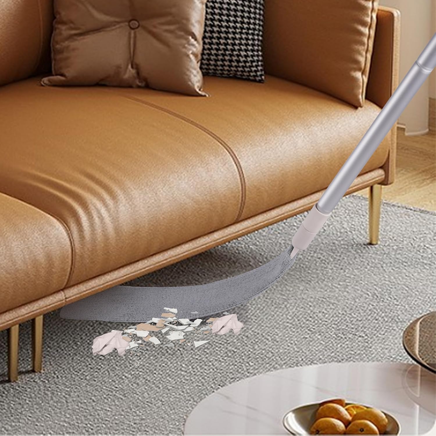 Herramientas de limpieza mejoradas para debajo de los electrodomésticos, plumero de microfibra de 67 pulgadas, accesorios de limpieza de cepillo