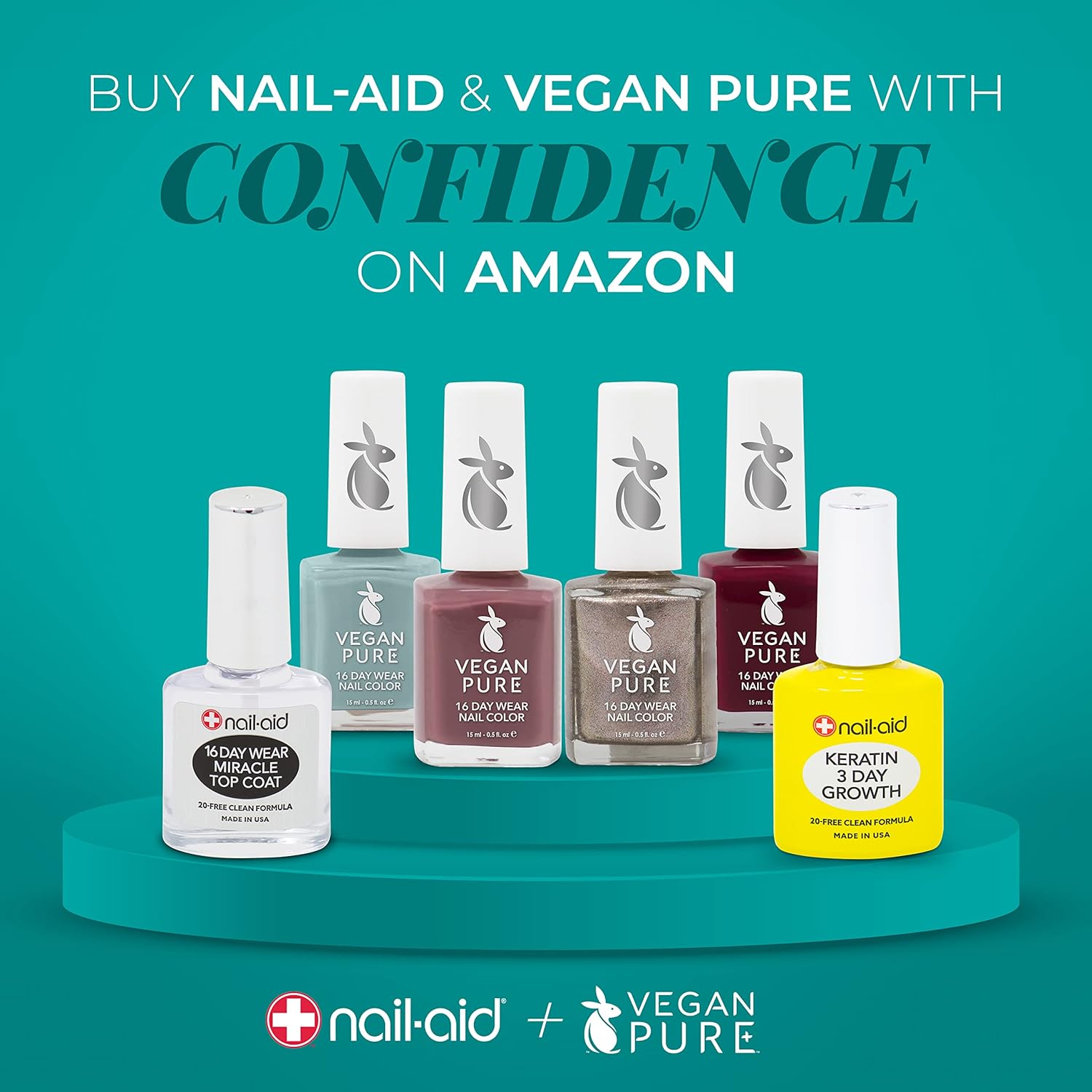 Nail-Aid Gel Xtreme Shine – Capa superior transparente, 0.55 onzas líquidas (paquete de 2)