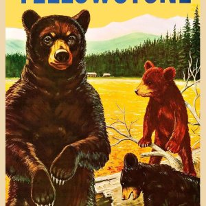 Imán Yellowstone 1960’s Vintage Travel Magnet Lámina magnética de vinilo para taquillas, coches, carteles, refrigerador de 5 pulgadas Imán Yellowstone 1960’s Vintage Travel Magnet Lámina magnética de vinilo para taquillas, coches, carteles, refrigerador de 5 pulgadas