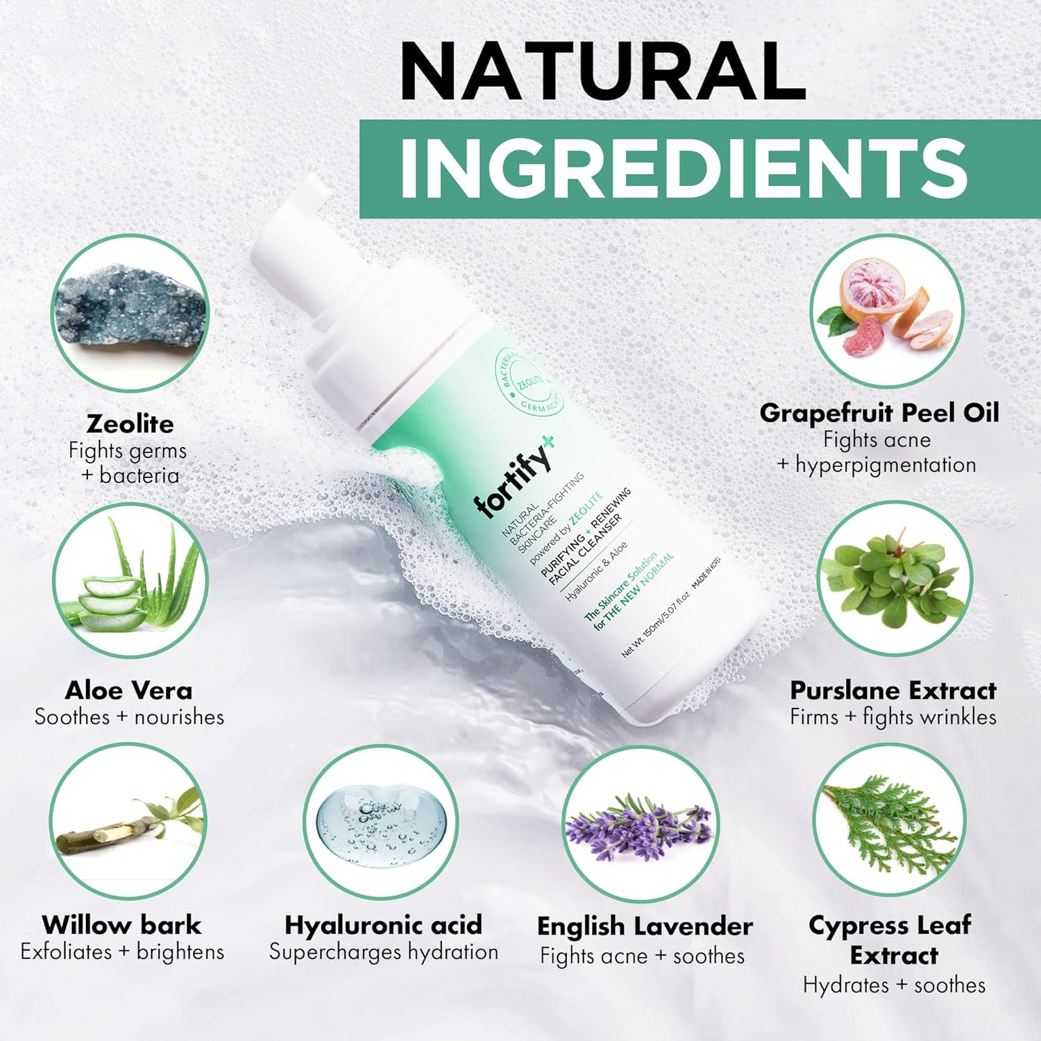 Paquete de valor hidratante limpiador, protege, revitaliza y refresca tu piel, ácido hialurónico, aloe y colágeno, vegano, sin alcohol ni crueldad,