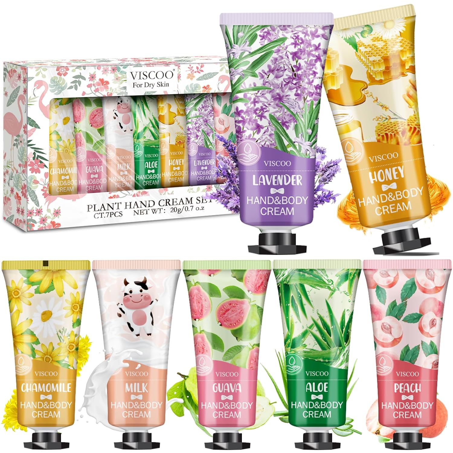 Paquete de 7 regalos de crema de manos para mujeres, regalos del día de la madre, regalos de agradecimiento para profesores, regalos de semana de