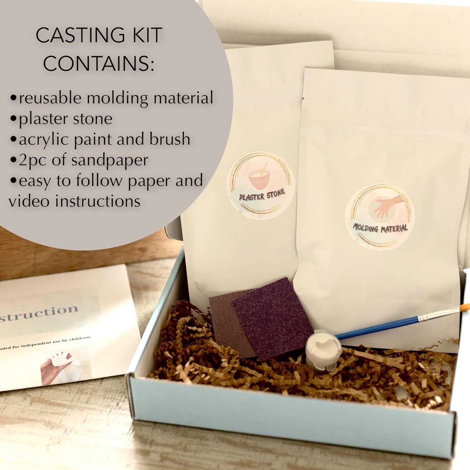 Sweet Memories – Kit de fundición para manos y pies de bebé para bebés de 0 a 9 meses, hace 2 a 8 lanzamientos, recuerdo de manos y huellas de