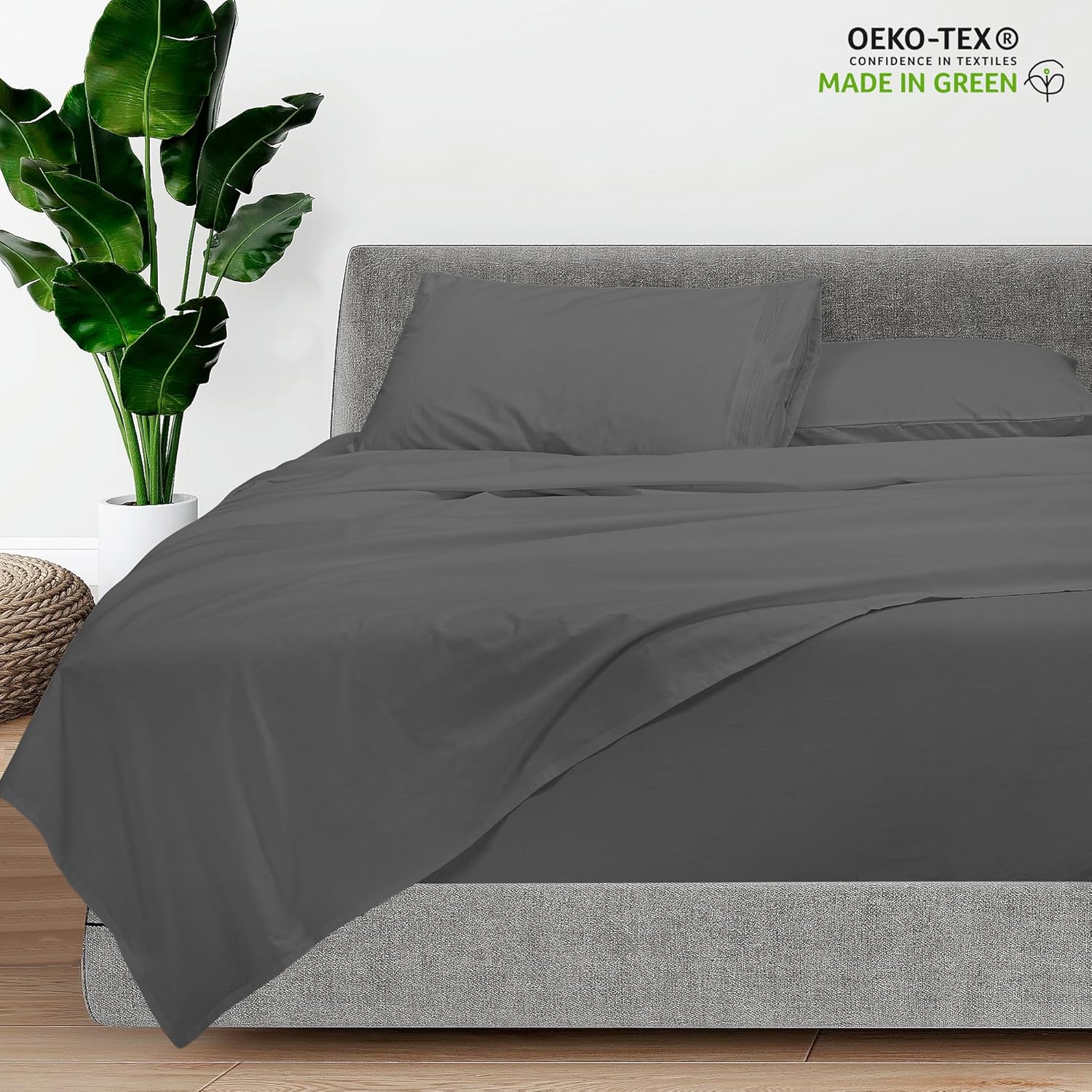ROYALE LINENS – Sábanas de 3 piezas individual XL – Juego de sábanas de microfibra cepillada 1800 – 1 sábana bajera, 1 sábana encimera, 1 funda de