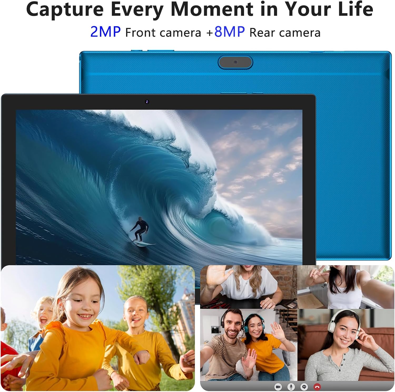 Tablet Android 13 de 10 pulgadas, 2024 más reciente 12 GB de RAM+128 GB ROM1 TB tabletas expandibles PC, tabletas 2 en 1 con teclado, pantalla HD de