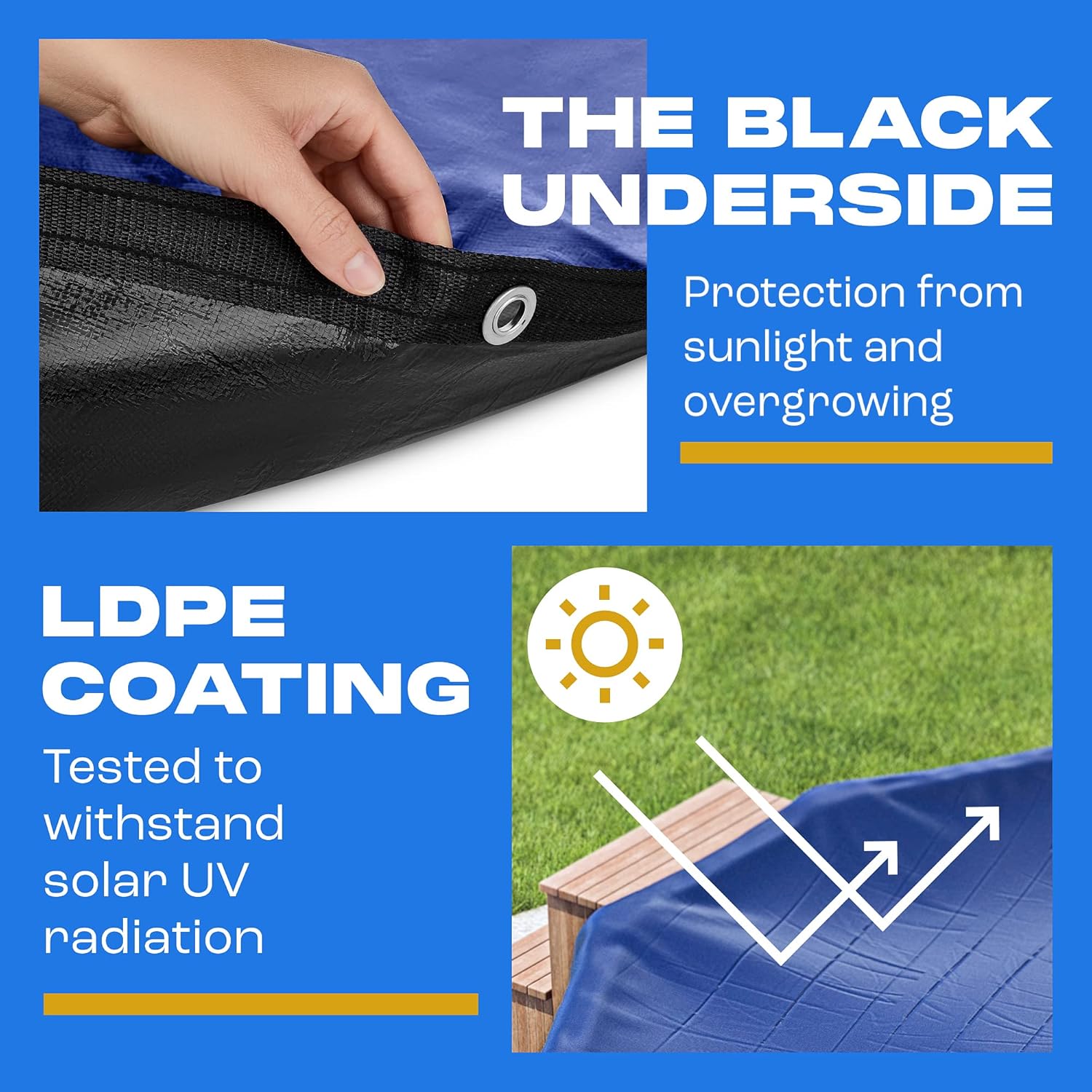 Cubierta de protección para piscina sobre el suelo redonda de 28 pies  Extragruesa y duradera  Serie Sapphire de calidad prémium, resistente al frío