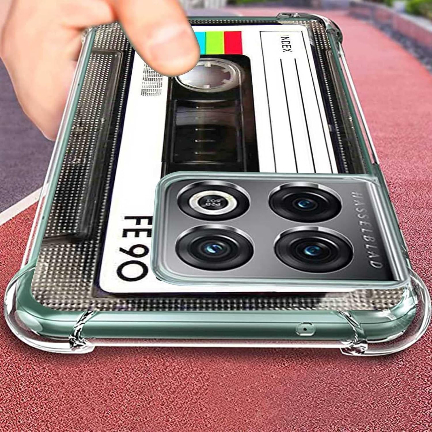 Diseñado para OnePlus 10 Pro 5G, cinta de cassette retro 80s 90s Music Mixtape patrón clásico para OnePlus Case hombres mujeres, funda de TPU suave