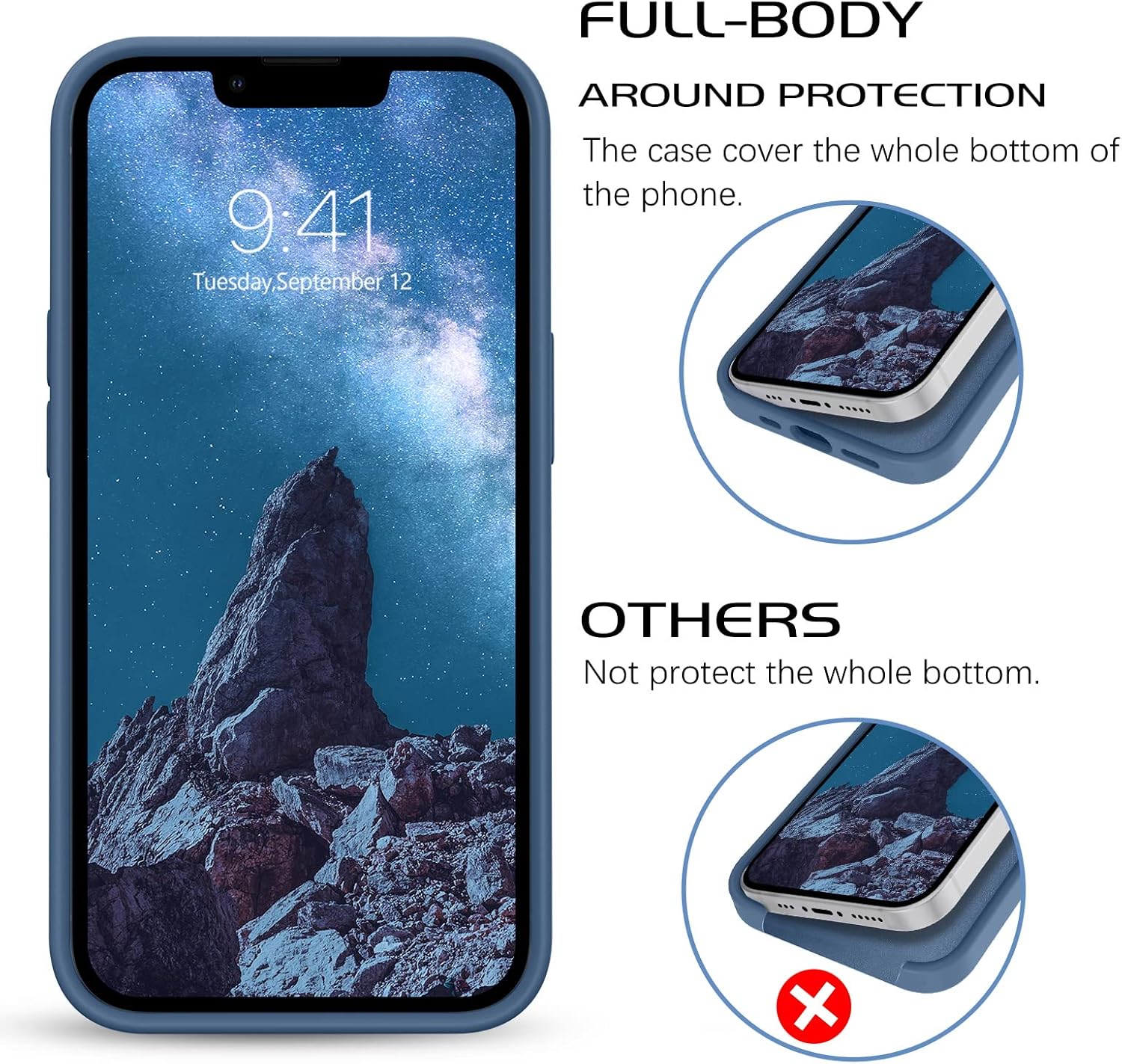 DOMAVER Para iPhone 13 Funda De Silicona Delgada De Gel Suave De Goma De Goma De Microfibra Forro Cojín Textura Niños Hombres A Prueba De Golpes