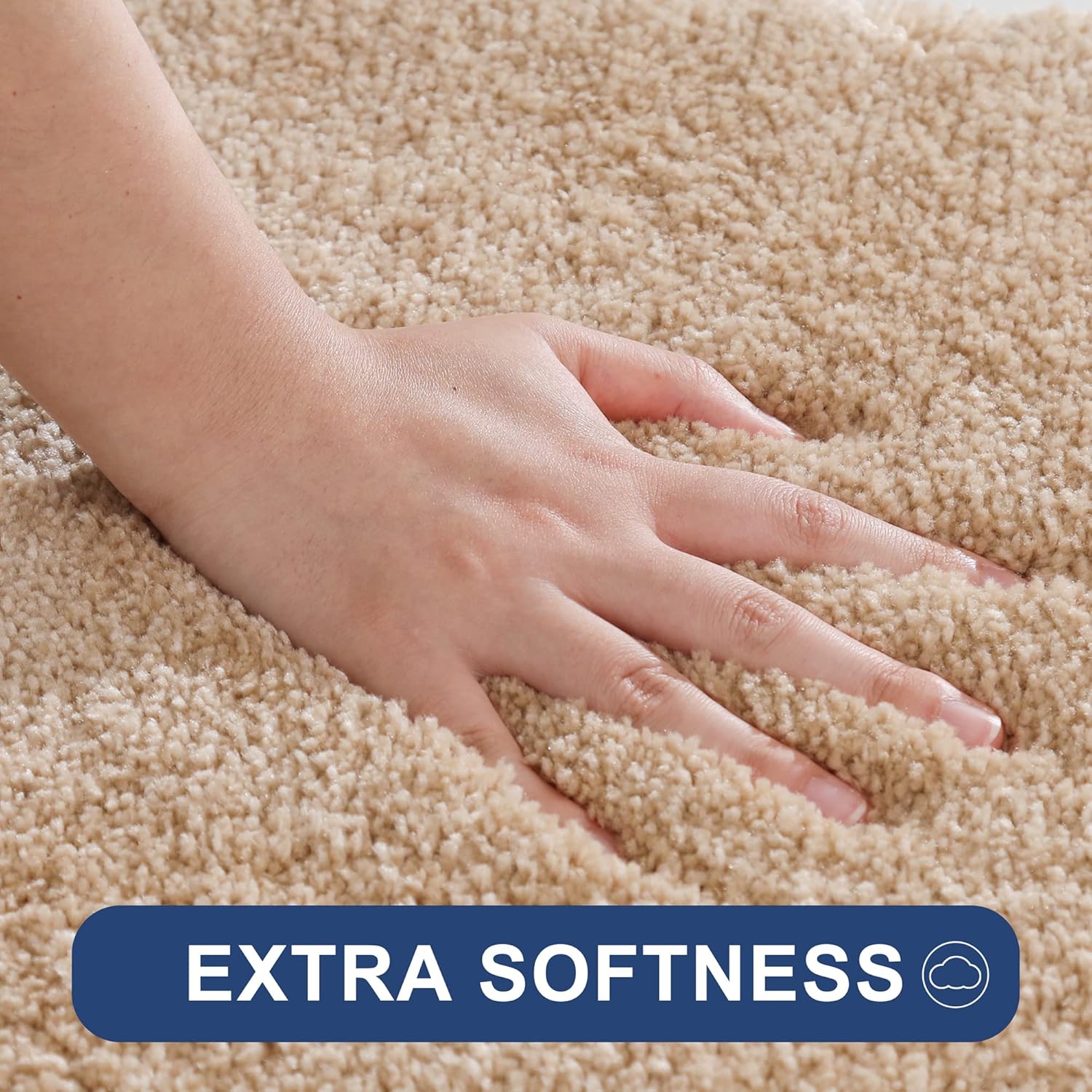 COSY HOMEER Alfombras extra gruesas para el baño, tapetes de baño antideslizantes, tapete de felpa suave, peludo y 100% micro poliéster, tapete para